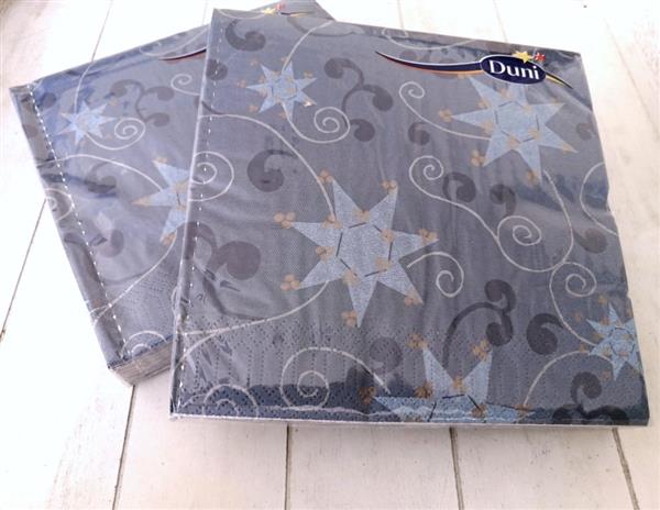 Grote foto 40 vintage blauwe servietten van duni huis en inrichting textiel