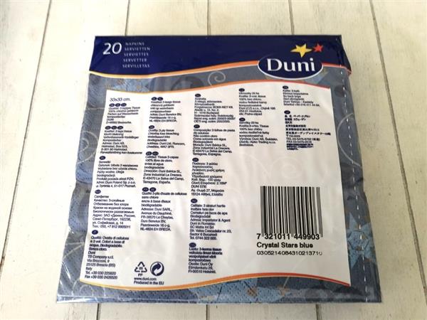 Grote foto 40 vintage blauwe servietten van duni huis en inrichting textiel