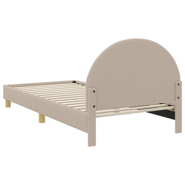 Grote foto vidaxl bedframe voor kinderen met hoofdbord lichtgrijs 90 x 190 cm antiek en kunst stoelen en banken