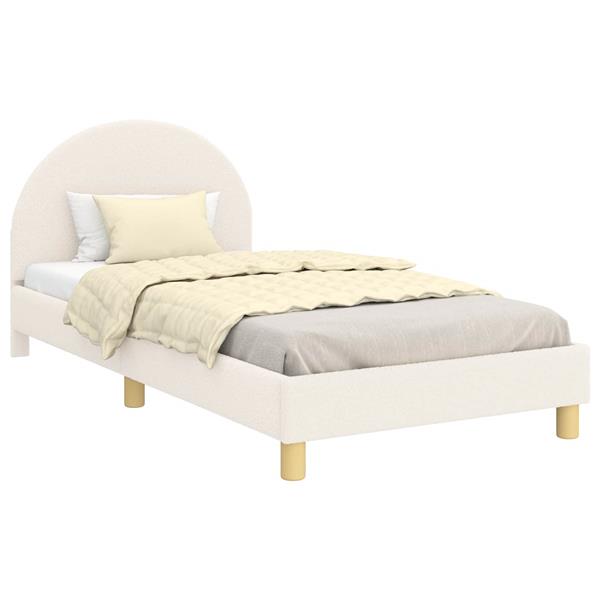 Grote foto vidaxl bedframe voor kinderen met hoofdbord cr me 80 x 200 cm antiek en kunst stoelen en banken