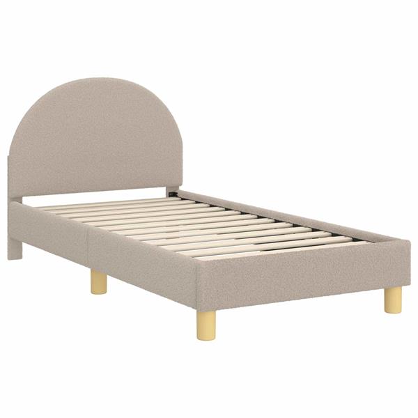 Grote foto vidaxl bedframe voor kinderen met hoofdbord lichtgrijs 80 x 160 cm antiek en kunst stoelen en banken