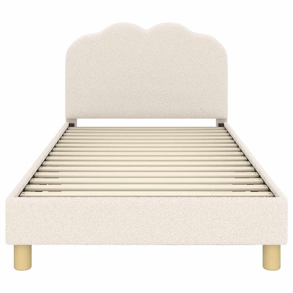 Grote foto vidaxl bedframe voor kinderen met hoofdbord cr me 90 x 200 cm antiek en kunst stoelen en banken