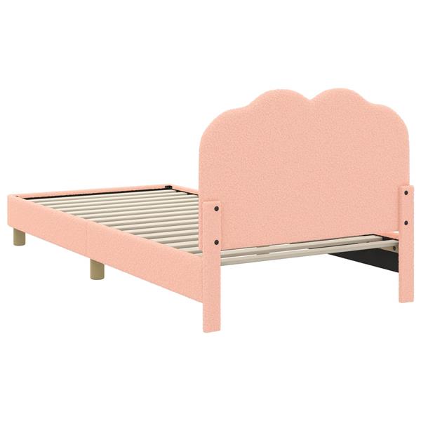 Grote foto vidaxl bedframe voor kinderen met hoofdbord roze 80 x 200 cm antiek en kunst stoelen en banken