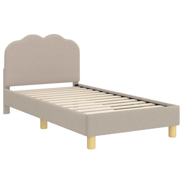 Grote foto vidaxl bedframe voor kinderen met hoofdbord lichtgrijs 80 x 160 cm antiek en kunst stoelen en banken