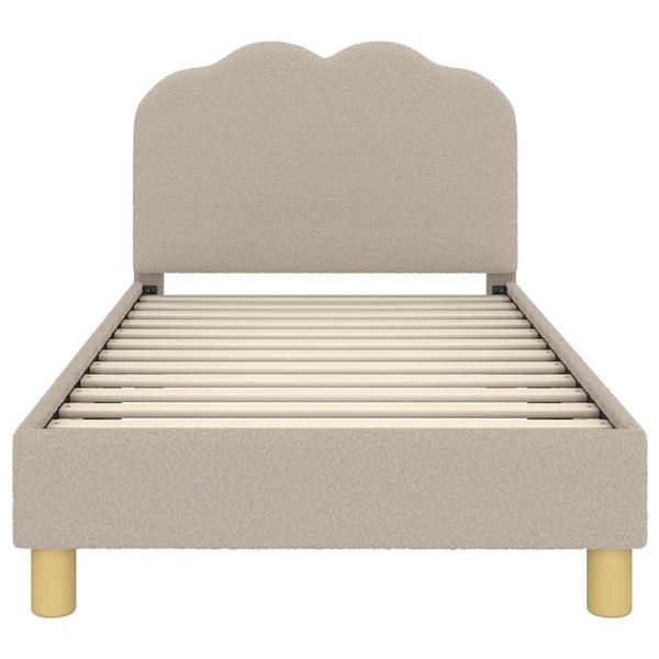 Grote foto vidaxl bedframe voor kinderen met hoofdbord lichtgrijs 80 x 160 cm antiek en kunst stoelen en banken