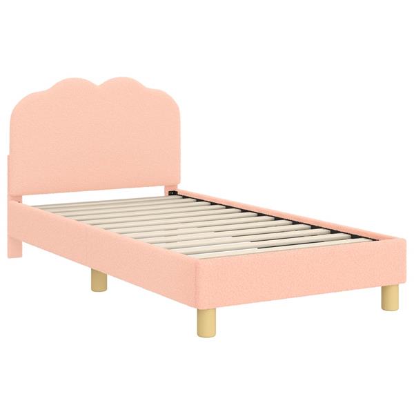 Grote foto vidaxl bedframe voor kinderen met hoofdbord roze 80 x 160 cm antiek en kunst stoelen en banken