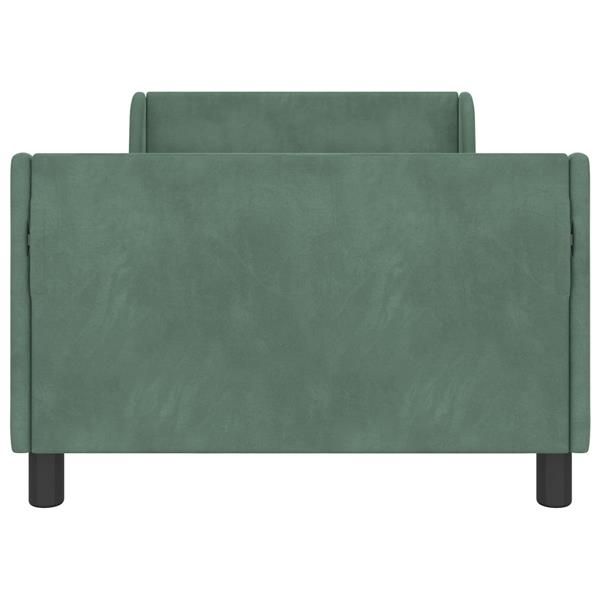 Grote foto vidaxl bedframe voor kinderen met hoofdbord zeegroen 90 x 200 cm antiek en kunst stoelen en banken