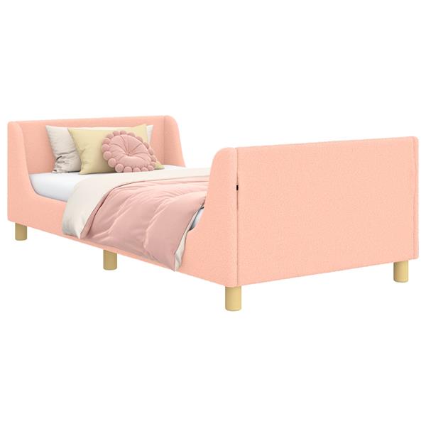 Grote foto vidaxl bedframe voor kinderen met hoofdbord roze 90 x 200 cm antiek en kunst stoelen en banken