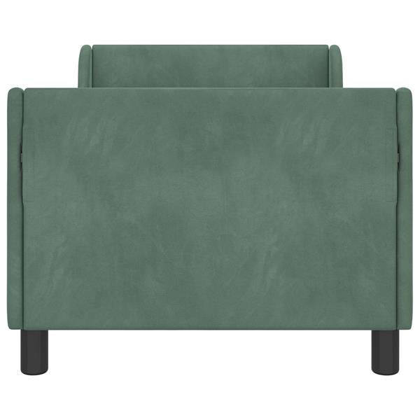 Grote foto vidaxl bedframe voor kinderen met hoofdbord zeegroen 80 x 160 cm antiek en kunst stoelen en banken