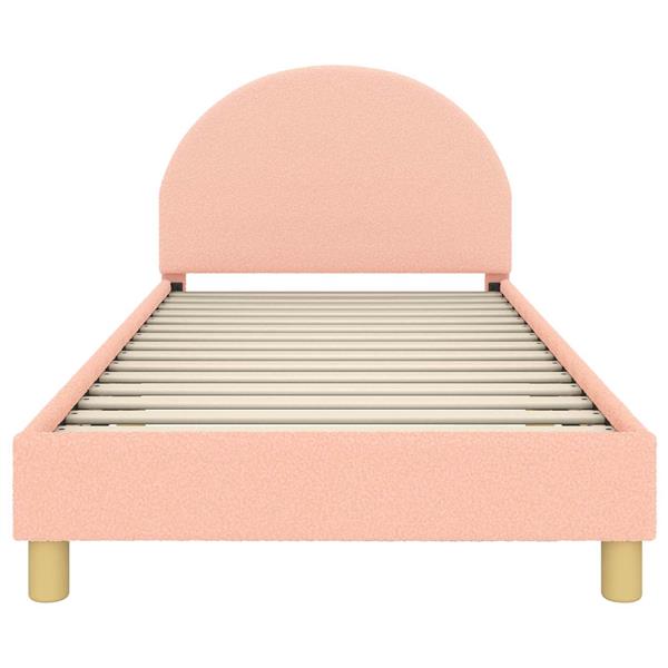 Grote foto vidaxl bedframe voor kinderen met hoofdbord roze 90 x 190 cm antiek en kunst stoelen en banken