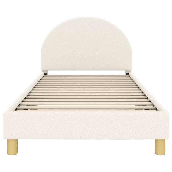 Grote foto vidaxl bedframe voor kinderen met hoofdbord cr me 90 x 190 cm antiek en kunst stoelen en banken