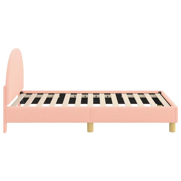 Grote foto vidaxl bedframe voor kinderen met hoofdbord roze 80 x 160 cm antiek en kunst stoelen en banken