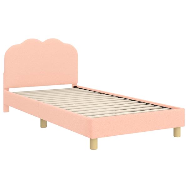 Grote foto vidaxl bedframe voor kinderen met hoofdbord roze 90 x 200 cm antiek en kunst stoelen en banken