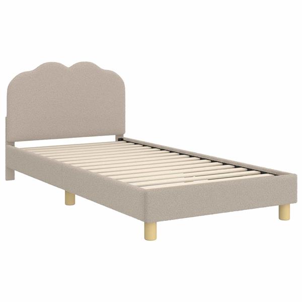 Grote foto vidaxl bedframe voor kinderen met hoofdbord lichtgrijs 80 x 200 cm antiek en kunst stoelen en banken