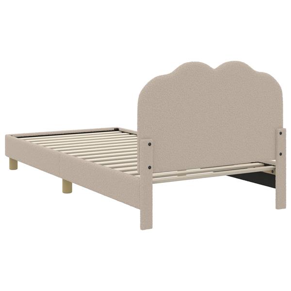 Grote foto vidaxl bedframe voor kinderen met hoofdbord lichtgrijs 80 x 200 cm antiek en kunst stoelen en banken