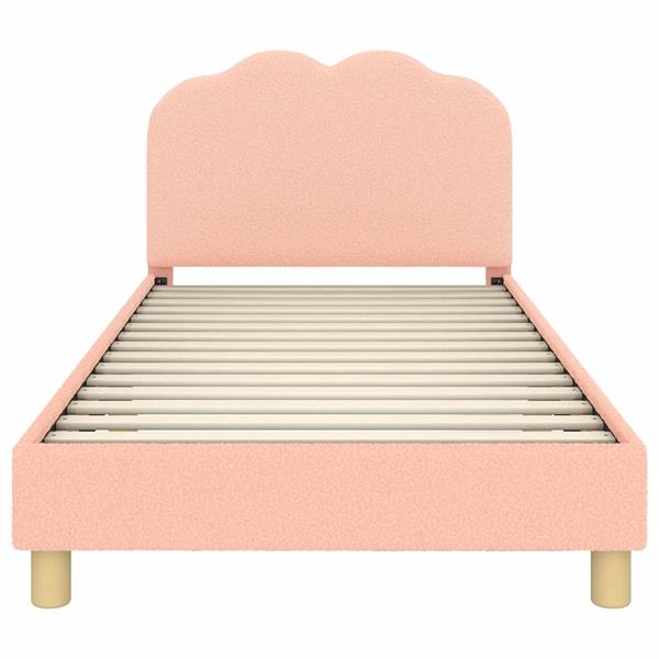 Grote foto vidaxl bedframe voor kinderen met hoofdbord roze 80 x 200 cm antiek en kunst stoelen en banken