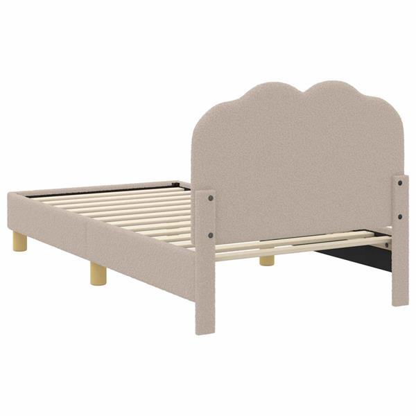 Grote foto vidaxl bedframe voor kinderen met hoofdbord lichtgrijs 80 x 160 cm antiek en kunst stoelen en banken