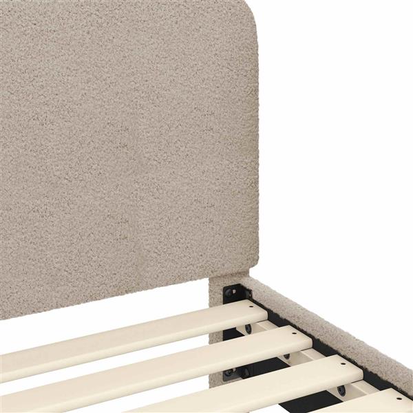 Grote foto vidaxl bedframe voor kinderen met hoofdbord lichtgrijs 80 x 160 cm antiek en kunst stoelen en banken