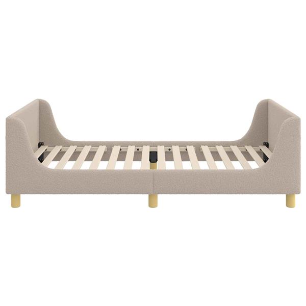 Grote foto vidaxl bedframe voor kinderen met hoofdbord lichtgrijs 90 x 200 cm antiek en kunst stoelen en banken