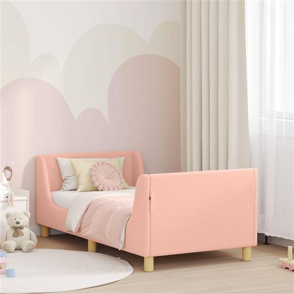 Grote foto vidaxl bedframe voor kinderen met hoofdbord roze 80 x 160 cm antiek en kunst stoelen en banken