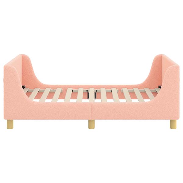 Grote foto vidaxl bedframe voor kinderen met hoofdbord roze 80 x 160 cm antiek en kunst stoelen en banken