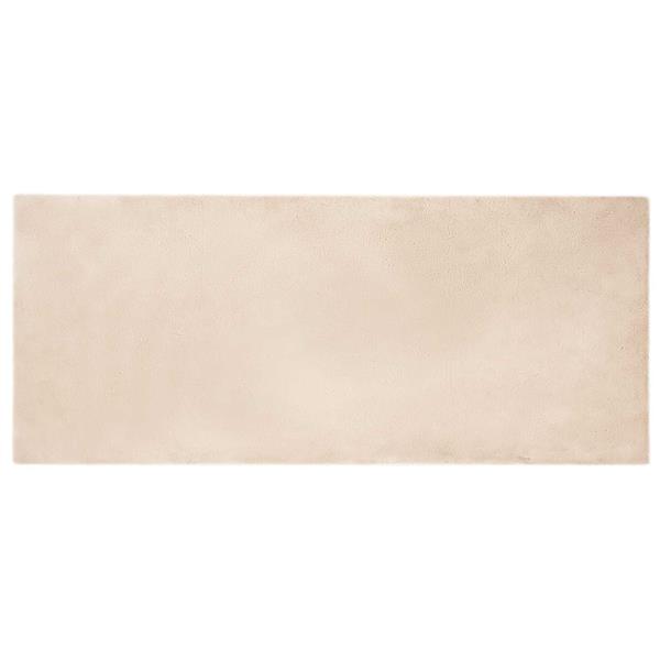 Grote foto vidaxl nep konijnenbont tapijt olite taupe 100 x 200 cm polyester huis en inrichting vloerbedekking en kleden