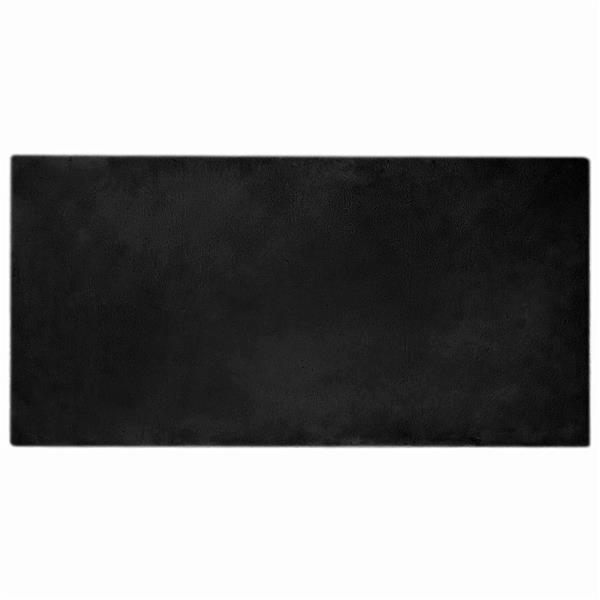 Grote foto vidaxl nep konijnenbont tapijt olite zwart 100 x 200 cm polyester huis en inrichting vloerbedekking en kleden