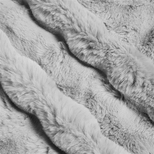Grote foto vidaxl neppels konijnenbont deken grijs 240 x 270 cm polyester huis en inrichting bedden