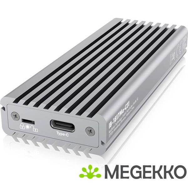 Grote foto icy box 1817ma c31 behuizing voor opslagstations m.2 sdd behuizing zilver computers en software behuizingen en kasten