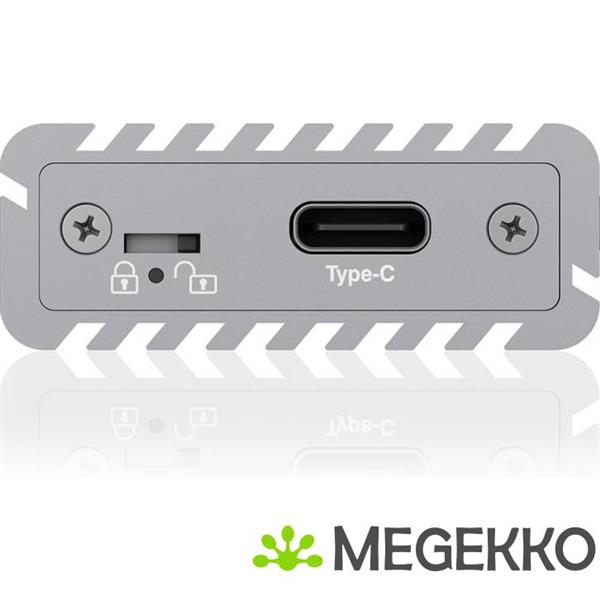 Grote foto icy box 1817ma c31 behuizing voor opslagstations m.2 sdd behuizing zilver computers en software behuizingen en kasten