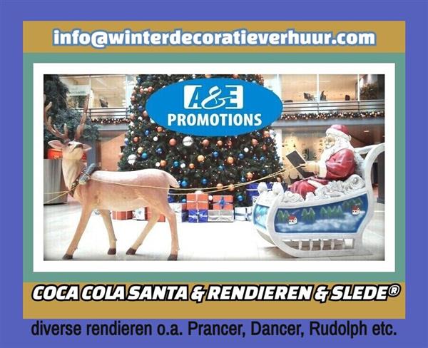 Grote foto verhuur rendieren kerstman in slee etc. veluwe diversen kerst