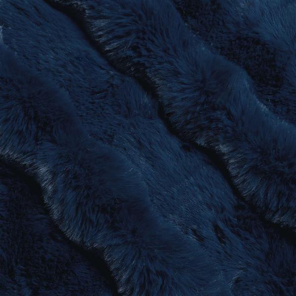 Grote foto vidaxl neppels konijnenbont deken marineblauw 150 x 220 cm polyester huis en inrichting bedden