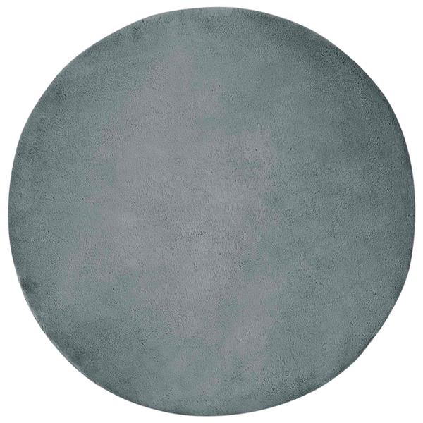 Grote foto vidaxl nep konijnenbont tapijt olite antraciet 100 cm polyester huis en inrichting vloerbedekking en kleden