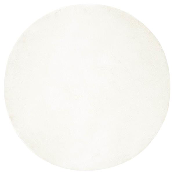 Grote foto vidaxl nep konijnenbont tapijt olite cr me 100 cm polyester huis en inrichting vloerbedekking en kleden