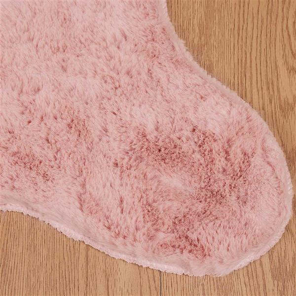 Grote foto vidaxl nep konijnenbont tapijt olite roze 80 x 120 cm polyester huis en inrichting vloerbedekking en kleden