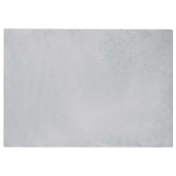 Grote foto vidaxl nep konijnenbont tapijt olite grijs 160 x 230 cm polyester huis en inrichting vloerbedekking en kleden