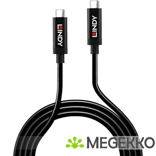 Grote foto lindy 43308 usb 3.2 gen 2 10gbps 100w usb type c 5m computers en software overige computers en software