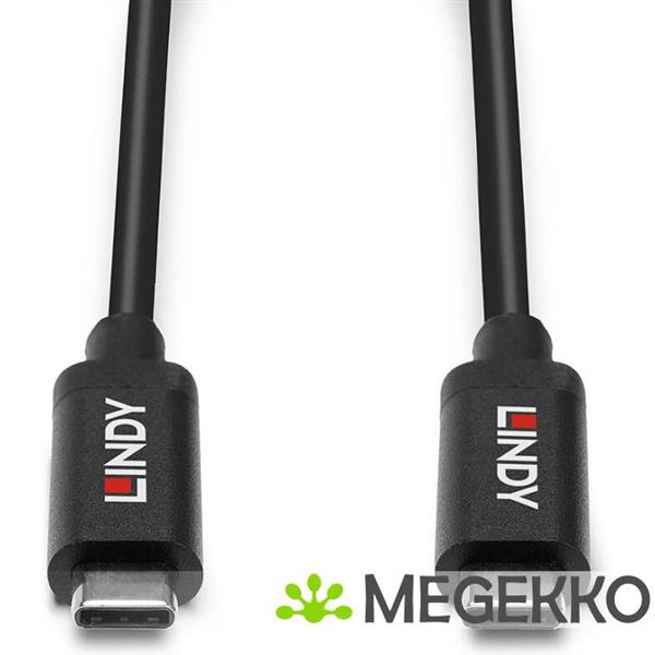 Grote foto lindy 43308 usb 3.2 gen 2 10gbps 100w usb type c 5m computers en software overige computers en software