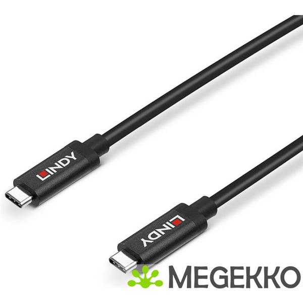 Grote foto lindy 43308 usb 3.2 gen 2 10gbps 100w usb type c 5m computers en software overige computers en software