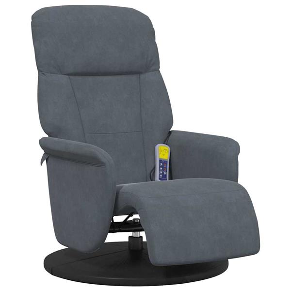 Grote foto vidaxl massage recliner stoel donkergrijs 91 x 71 x 105 cm fluweel huis en inrichting stoelen