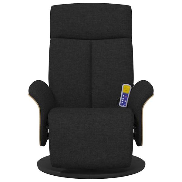 Grote foto vidaxl massage recliner stoel zwart 79 x 87 x 104.5 cm stof huis en inrichting stoelen