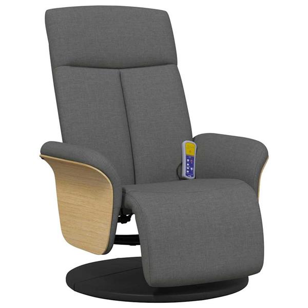 Grote foto vidaxl massage recliner stoel donkergrijs 79 x 87 x 104 5 cm stof huis en inrichting stoelen