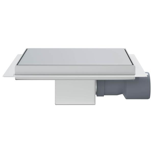 Grote foto vidaxl 2 in 1 doucheafvoer zilver 20 x 20 cm roestvrij staal 304 doe het zelf en verbouw sanitair