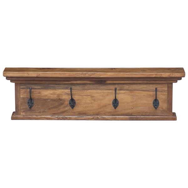 Grote foto vidaxl wand gemonteerde kapstok wandgemonteerd naturel 70 x 10 x 20 cm huis en inrichting woningdecoratie