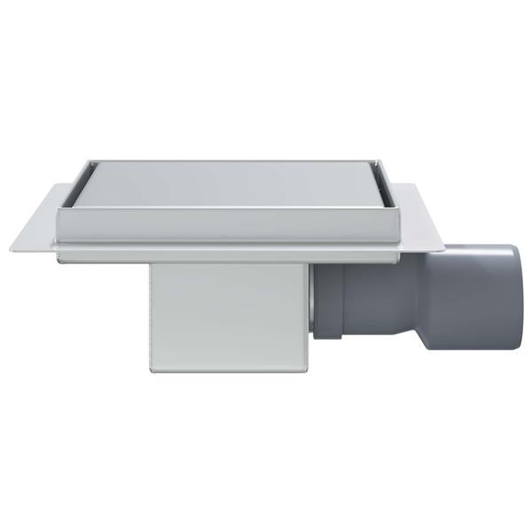 Grote foto vidaxl 2 in 1 doucheafvoer zilver 15 x 15 cm roestvrij staal 304 doe het zelf en verbouw sanitair