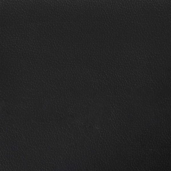 Grote foto vidaxl led hoofdbord zwart 160 cm nep leer antiek en kunst stoelen en banken