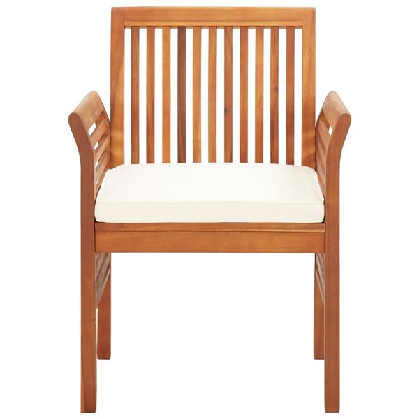 Grote foto vidaxl tuinstoel met kussen massief acaciahout tuin en terras tuinmeubelen