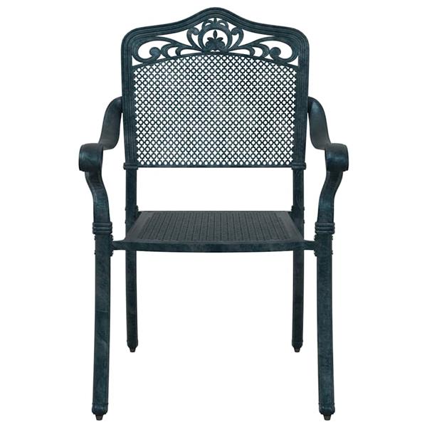 Grote foto vidaxl tuinstoel 2 pcs groen 64 x 62 x 93cm aluminium tuin en terras tuinmeubelen