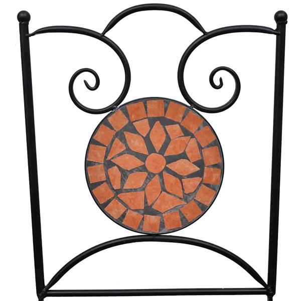 Grote foto vidaxl bistrostoelen inklapbaar 2 st keramiek terracottakleurig tuin en terras tuinmeubelen