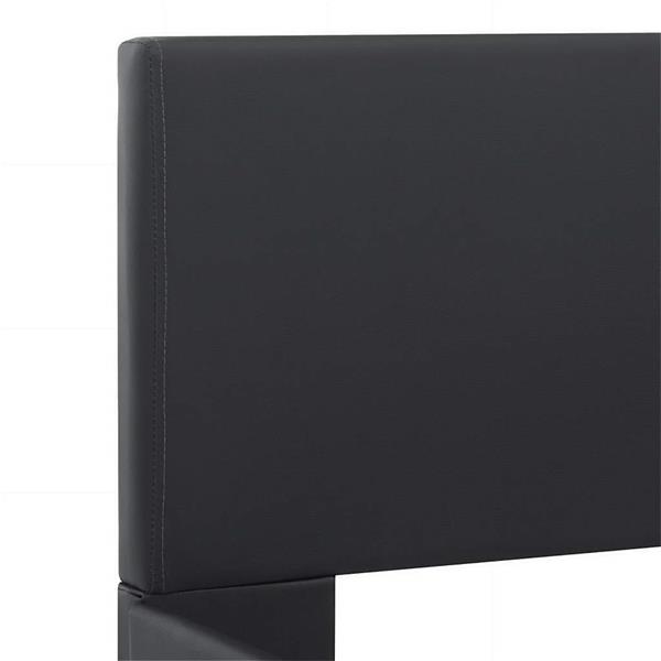 Grote foto vidaxl bedframe met led kunstleer zwart 120x200 cm antiek en kunst stoelen en banken